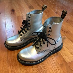 Dr. Martens silver Pascal boots